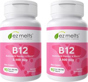 EZ Melts Dissolvable B12 2,500 mcg ...