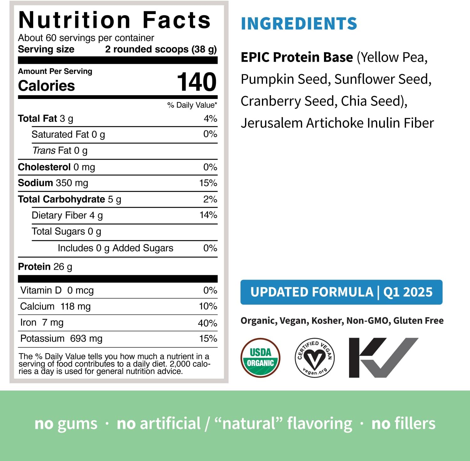 Sprout Living Plant Based Protein & Superfoods Powder, Original, Unflavored | Organic Protein Powder, Vegan, Non Dairy, Non-GMO, Gluten Free, Sugar Free, Perfect Keto Drink Mix (2 lb) - Image 5