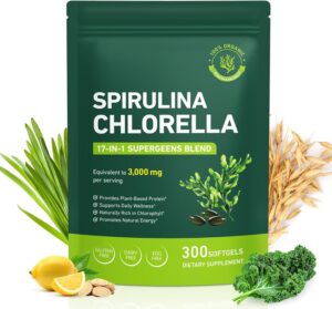 Spirulina Chlorella Capsules 3100mg...
