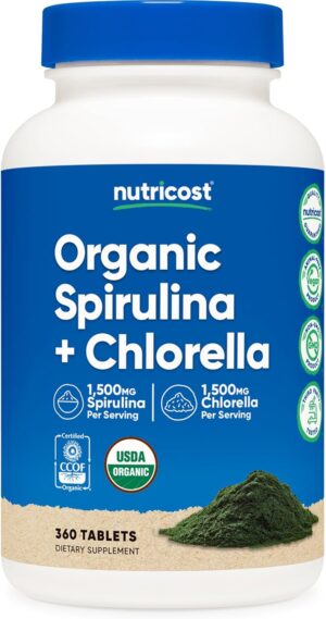 Nutricost Organic Spirulina + Chlor...