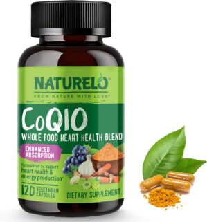 NATURELO Whole Food CoQ10 Supplemen...
