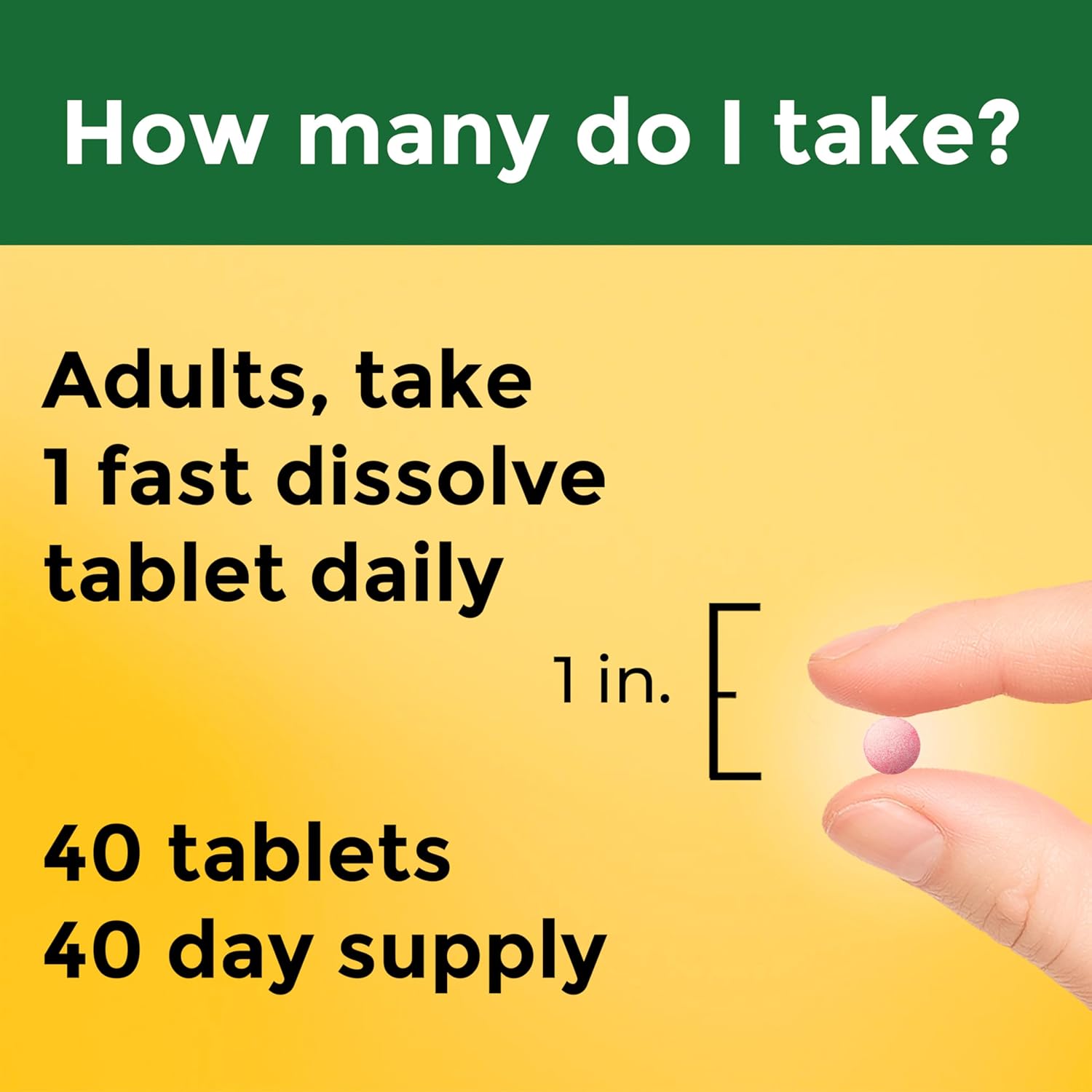 Nature Made Vitamin B12 3000 mcg, Easy to Take Sublingual B12 for Energy Metabolism Support, 40 Sugar Free Fast Dissolve Tablets, 40 Day Supply - Image 5