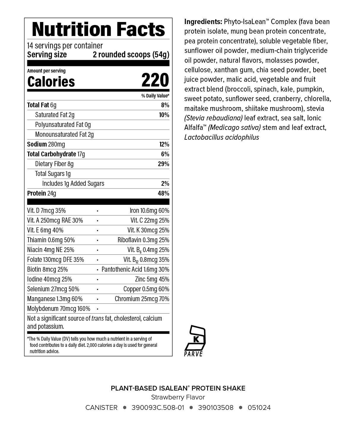 Isagenix Plant-Based IsaLean Protein Shake - Meal Replacement Drink with 24 g of Plant-Based Protein - Supports Lean Muscle Growth & Healthy Metabolism - Gluten-Free & Soy-Free - Strawberry - Image 2