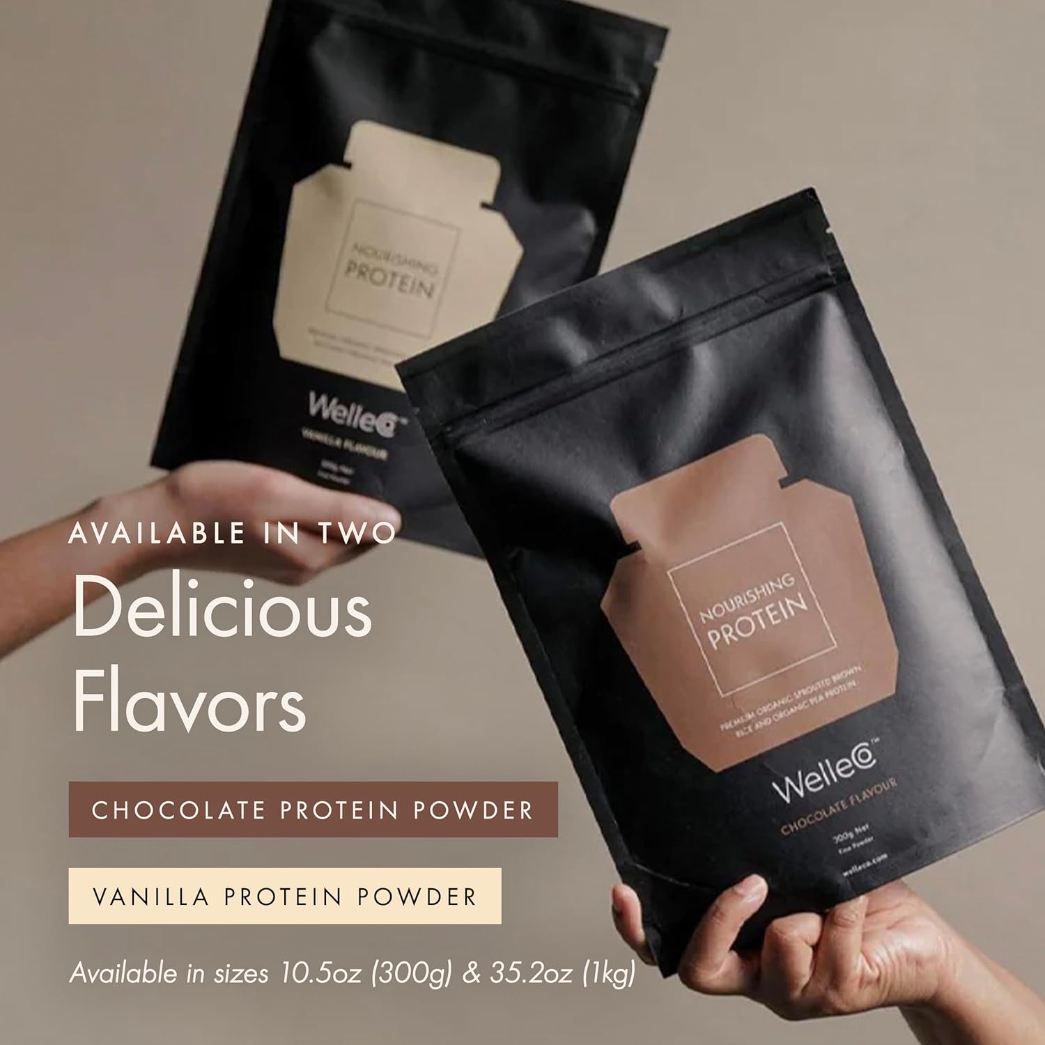 WelleCo Plant-Based Chocolate Protein Powder, Organic Brown Rice & Pea Blend, 16g Protein per Serving, Dairy-Free Supplement for Energy, Recovery & Daily Nutrition, 35.2 oz - Image 8