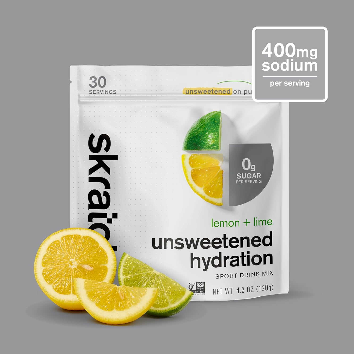 Skratch Labs Unsweetened Hydration Sport Drink Mix | Sugar Free | Electrolytes Booster | Lemon + Lime - 30 Servings | Non-GMO, Vegan, Kosher, Keto, Paleo - Image 2