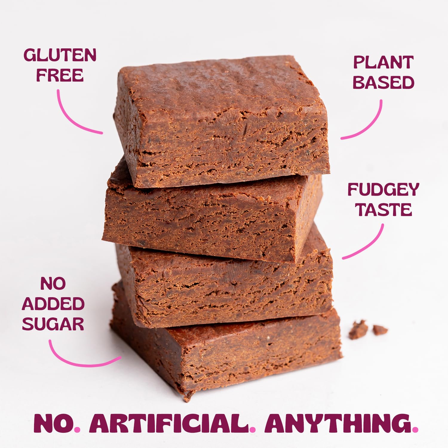 Elavi Protein Brownie, 11g Protein, Non-Dairy, Vegan & Gluten Free, Delicious Guilt-Free Snack | No Artificial Flavors, No Added Sugar, No Sugar Alcohols, High in Fiber (Chocolate Fudge) - Image 3