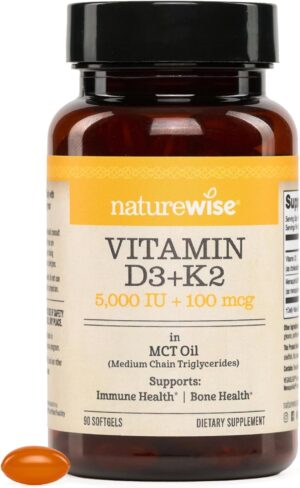 NatureWise Vegan Vitamin D3 + K2 wi...
