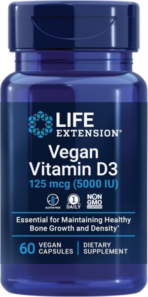 Life Extension Vegan Vitamin D3, 12...