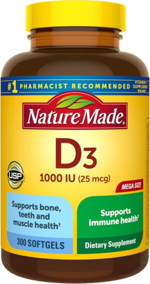 Nature Made Vitamin D3 1000 IU (25 ...