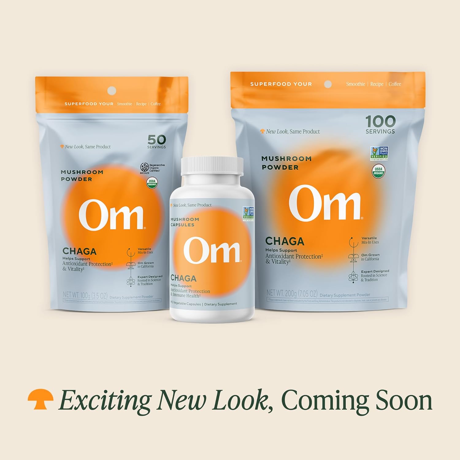 OM MUSHROOM SUPERFOOD Chaga Organic Mushroom Powder, 3.5 Ounce, 50 Servings, US Grown, Sacred Antioxidants & Immune Support, Superfood Mushroom Supplement - Image 2