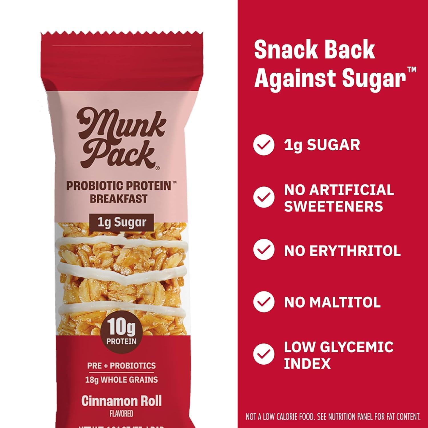 Munk Pack Sampler Pack Probiotic Protein Snack Bars | 10g Plant Protein, 1g Sugar, 6g Fiber |Diabetic-Friendly Ideal Breakfast Bars - On-the-Go Snacks, Gluten-Free, Non-GMO | 5 Count - Image 3