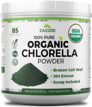 Zazzee USDA Organic Chlorella Powde...