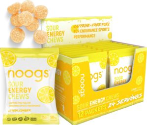 Noogs Sour Energy Chews, Lemon Zing...