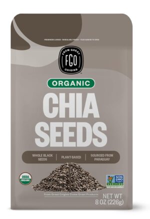 FGO Organic Chia Seeds, 8oz, Natura...
