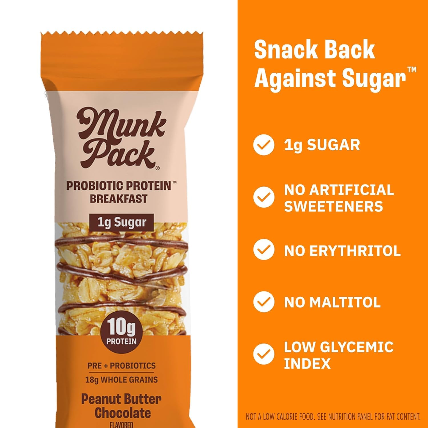 Munk Pack Sampler Pack Probiotic Protein Snack Bars | 10g Plant Protein, 1g Sugar, 6g Fiber |Diabetic-Friendly Ideal Breakfast Bars - On-the-Go Snacks, Gluten-Free, Non-GMO | 5 Count - Image 7