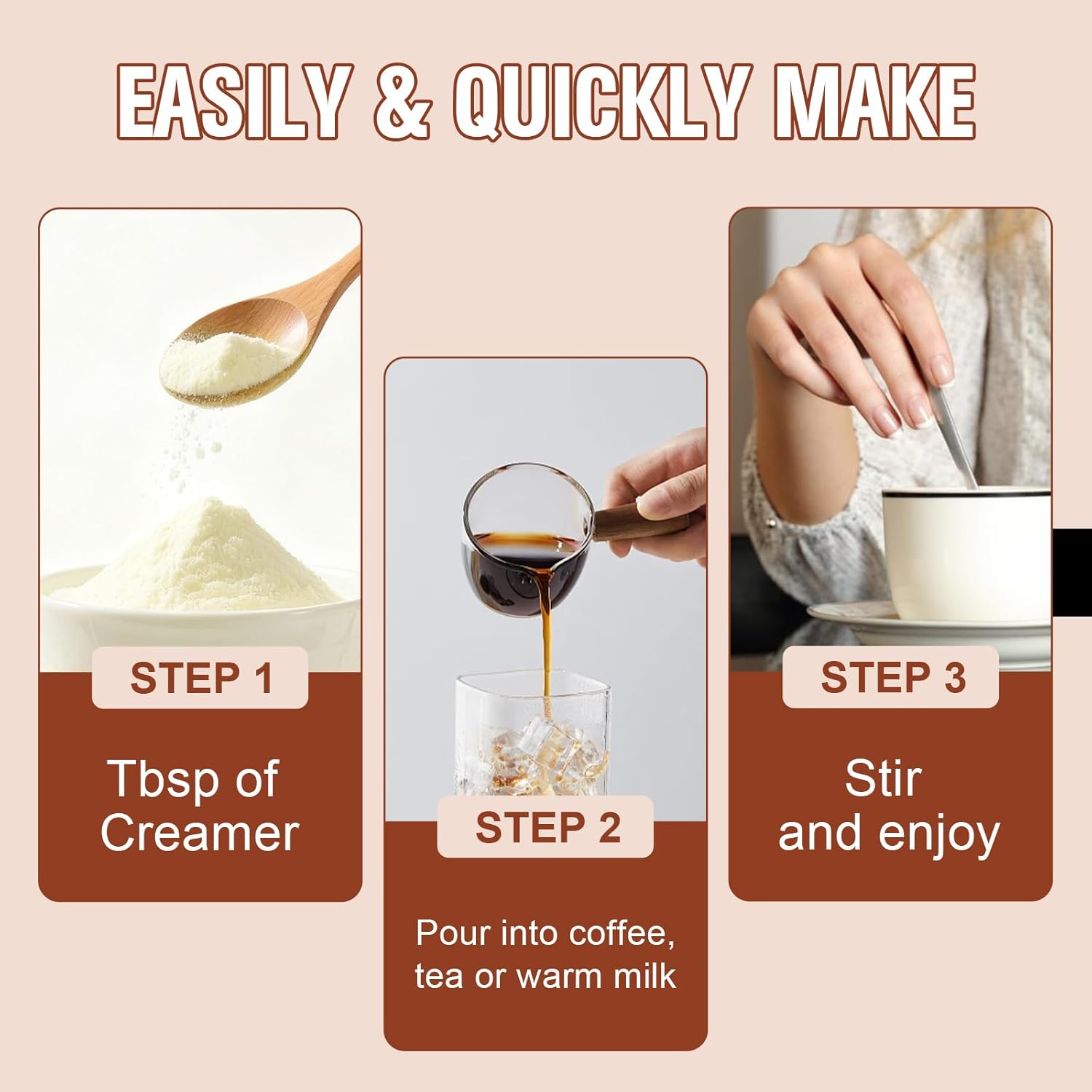 Mushroom Coffee Creamer,Superfood Creamer Powder with 6 Adaptogenic Mushrooms & Probiotics for Energy, Focus, Digestion - 30 Servings - Image 5