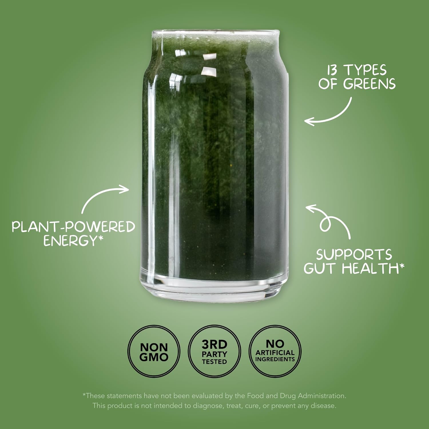Clean Simple Eats Super Greens Powder, Naturally Flavored Greens Powder with Chlorella, Spirulina, Superfoods & Prebiotic Fiber, No Artificial Ingredients, Gluten Free, Classic Greens Flavor, 30 Srvgs - Image 4