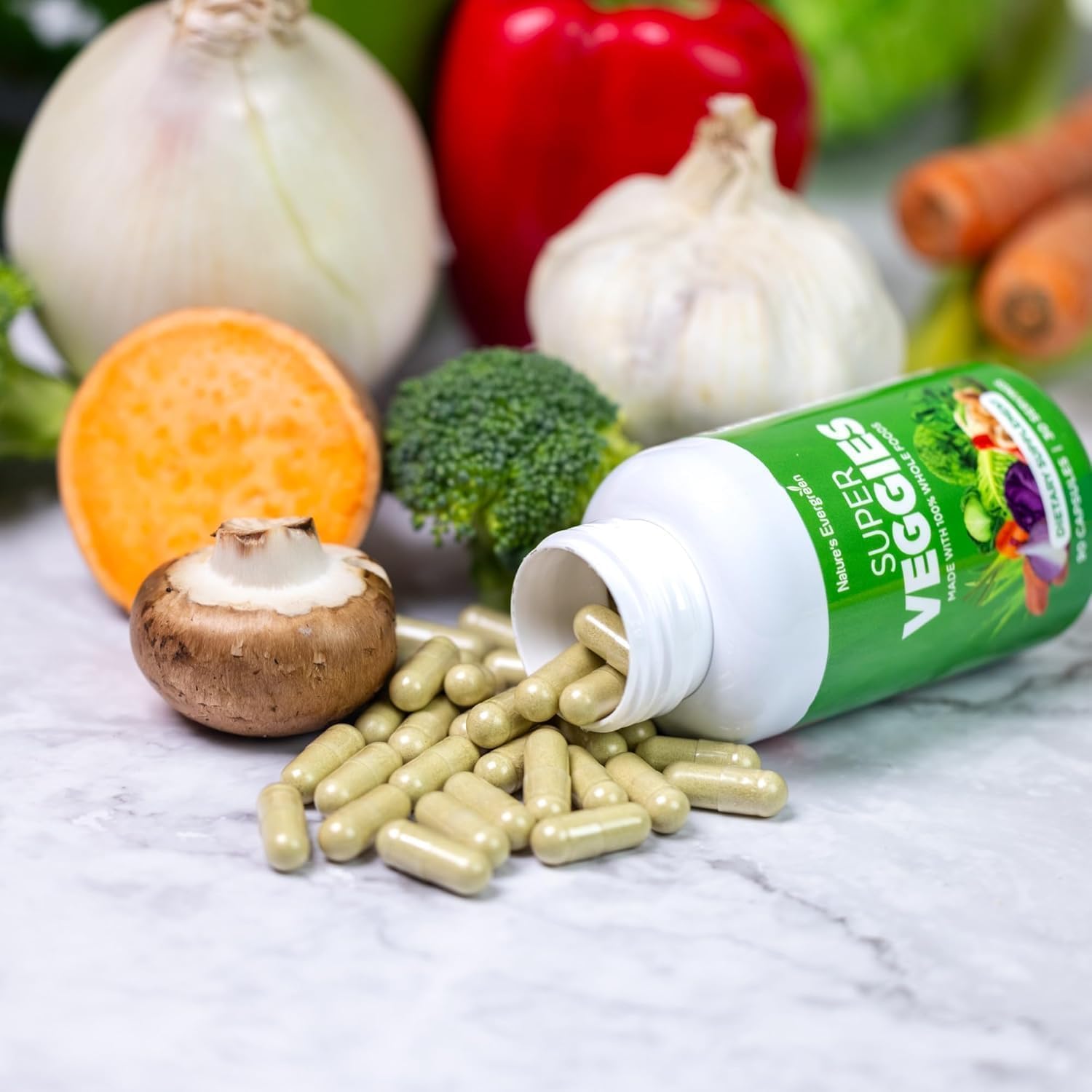 Fruits and Veggies Supplement - Nature Fruits and Vegetables Supplements - Vegan, Non GMO, Soy Free, Superfood Vitamins & Minerals Nutritional Balance - (Total 180 Capsules - Pack of 2) Made in USA - Image 7