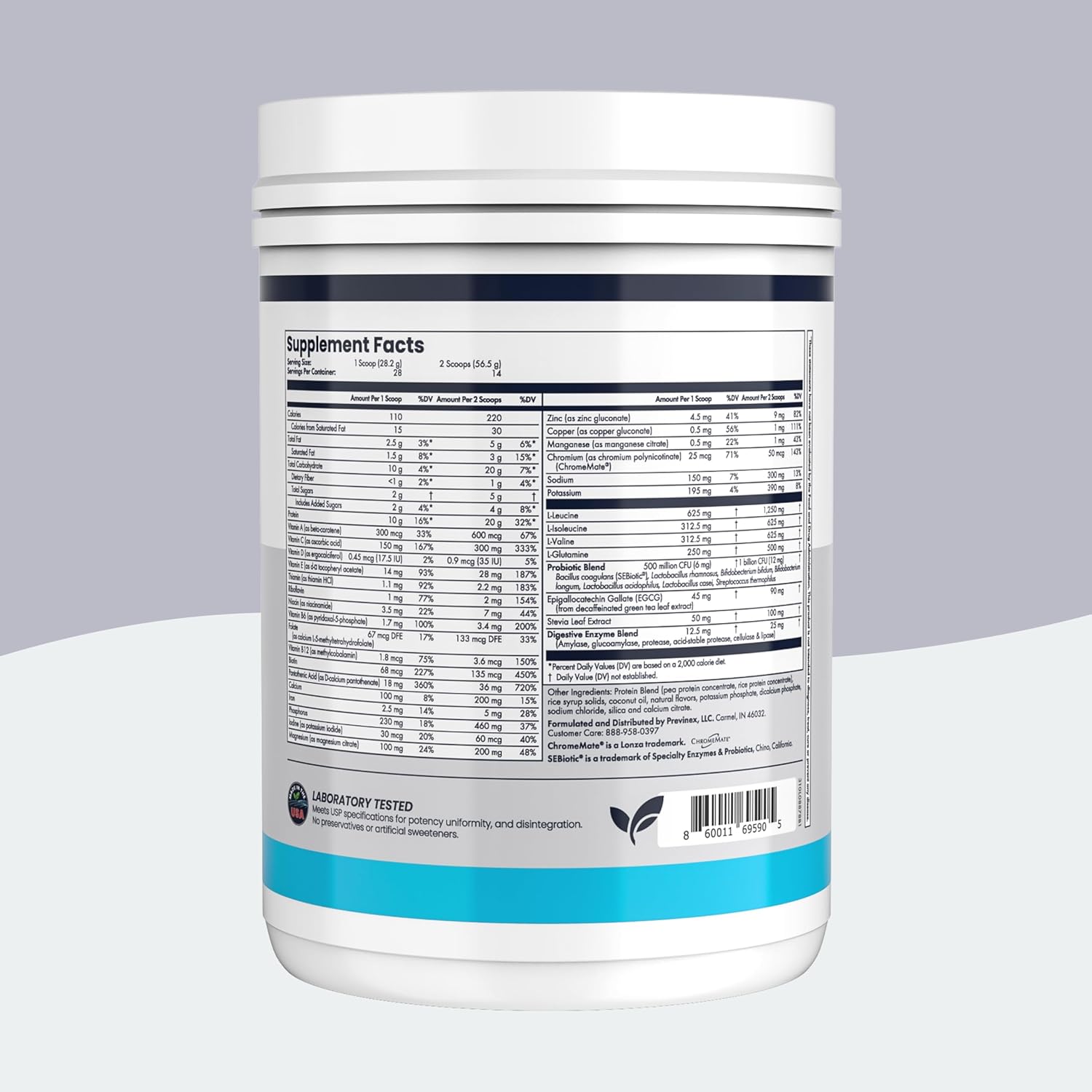 Nourify Plus Plant-Based Protein Shake - All Natural Vegan Protein Powder, High Protein & Low Sugar, Gluten Free, Soy Free & Dairy Free, Vanilla Protein Powder (27.7 oz) - Image 2