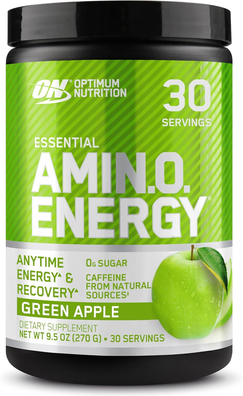 Optimum Nutrition Amino Energy - Pre Workout with Green Tea, BCAA, Amino Acids, Keto Friendly, Green Coffee Extract, Energy Powder - Green Apple, 30 Servings (Packaging May Vary)