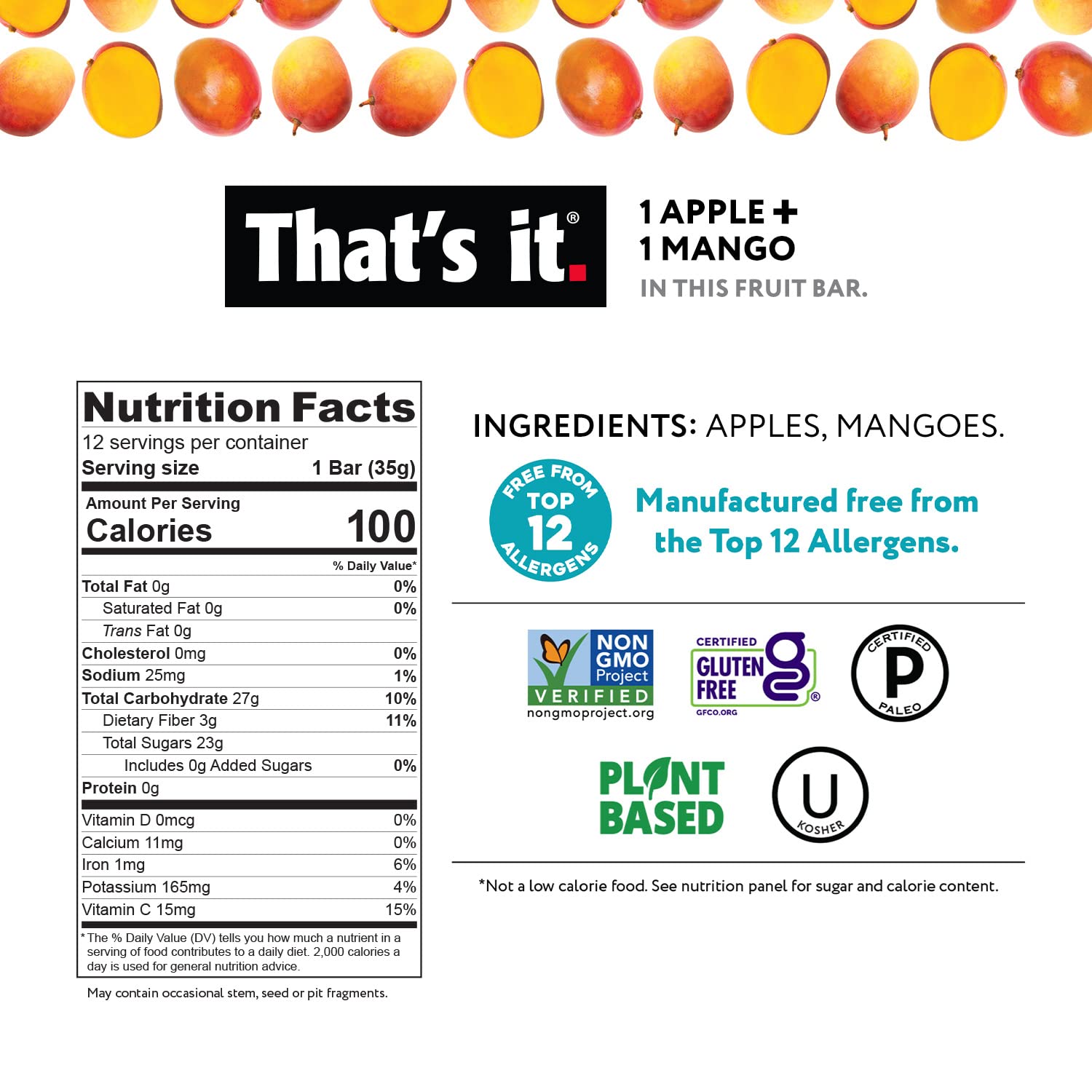 That's it. Variety Pack 100% Natural Real Fruit Bar, Best High Fiber Vegan, Gluten Free Healthy Snack, Paleo for Children & Adults, Non GMO No Added Sugar, No Preservatives Energy Food (12 Pack) - Image 4