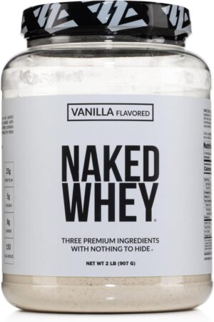 NAKED Whey Vanilla Protein Powder &...