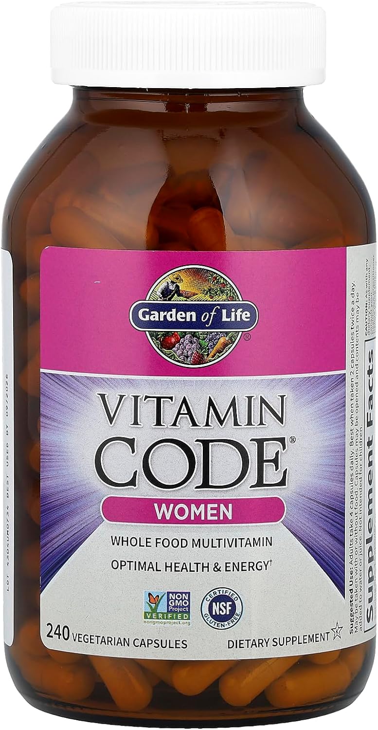 Garden of Life Multivitamin for Women, Vitamin Code Women's Multi - Whole Food Womens Multi Vitamins, Iron, Folate not Folic Acid, Vitamin A and Probiotics for Womens Energy, 240 Vegetarian Capsules - Image 3