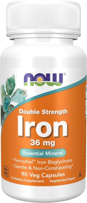 NOW Supplements, Iron 36 mg, Double...