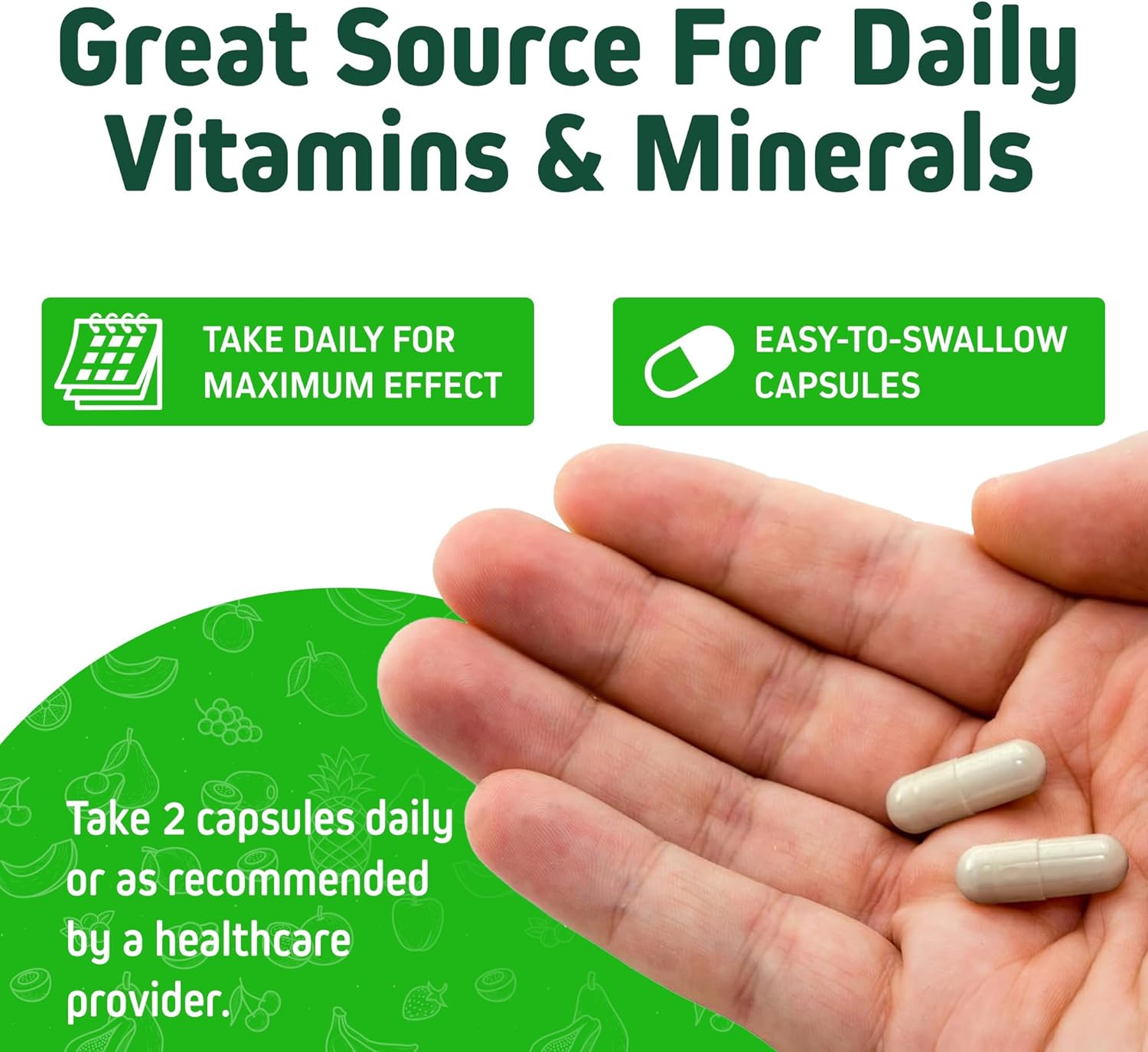 Herbtonics Whole Food Teen Vitamins for Energy, Focus & Immune Support - Multivitamin for Teenage Boys & Girls (12-18) with Real Superfoods - Vegan, Plant Based, Non-GMO - 60 Easy Swallow Capsules - Image 7