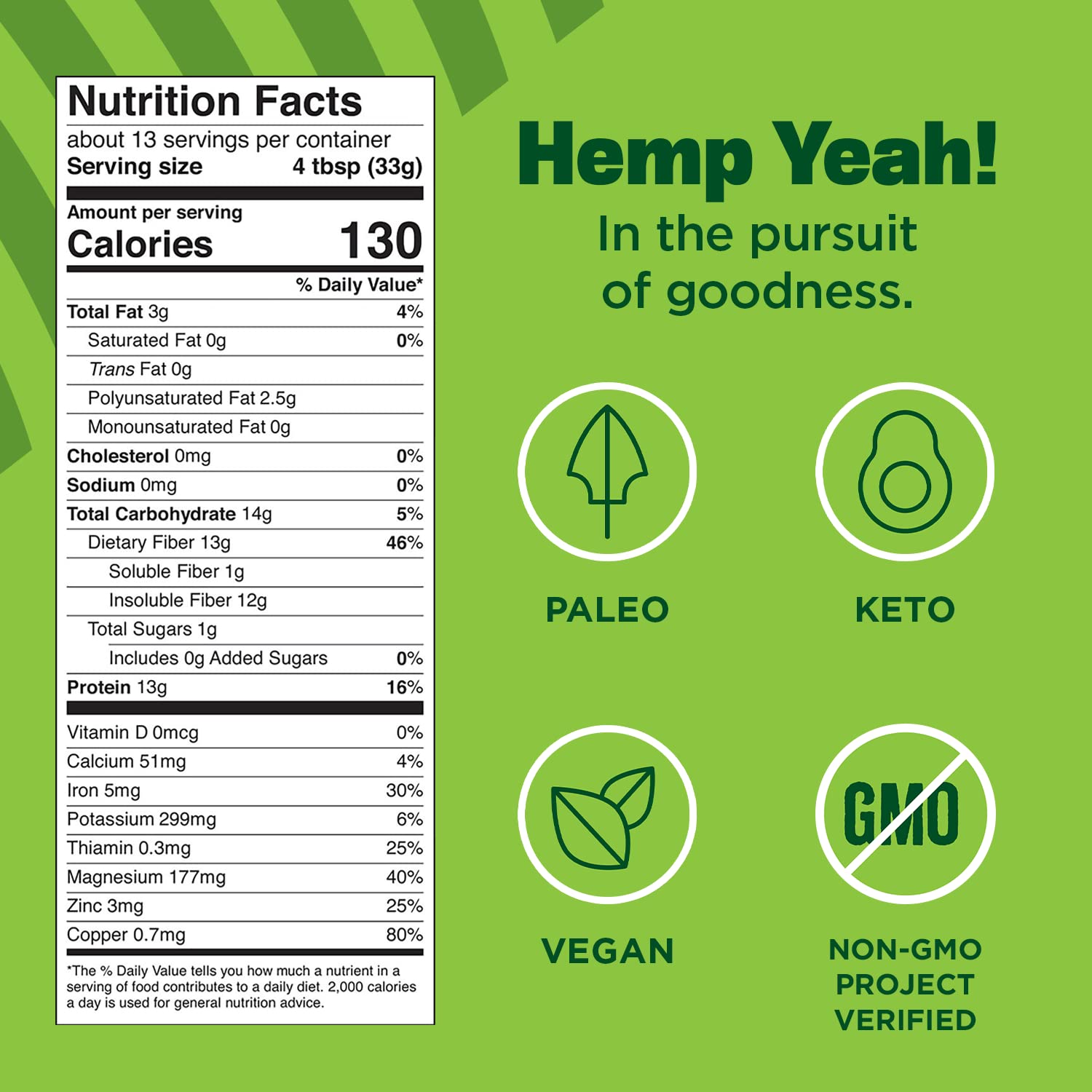Manitoba Harvest Hemp Yeah Organic Max Fiber Protein Powder, Unsweetened, 16oz, with 13g of Fiber, 13g Protein and 2.5g Omegas 3&6 per Serving, Keto-Friendly, Preservative Free, Packaging May Vary - Image 7