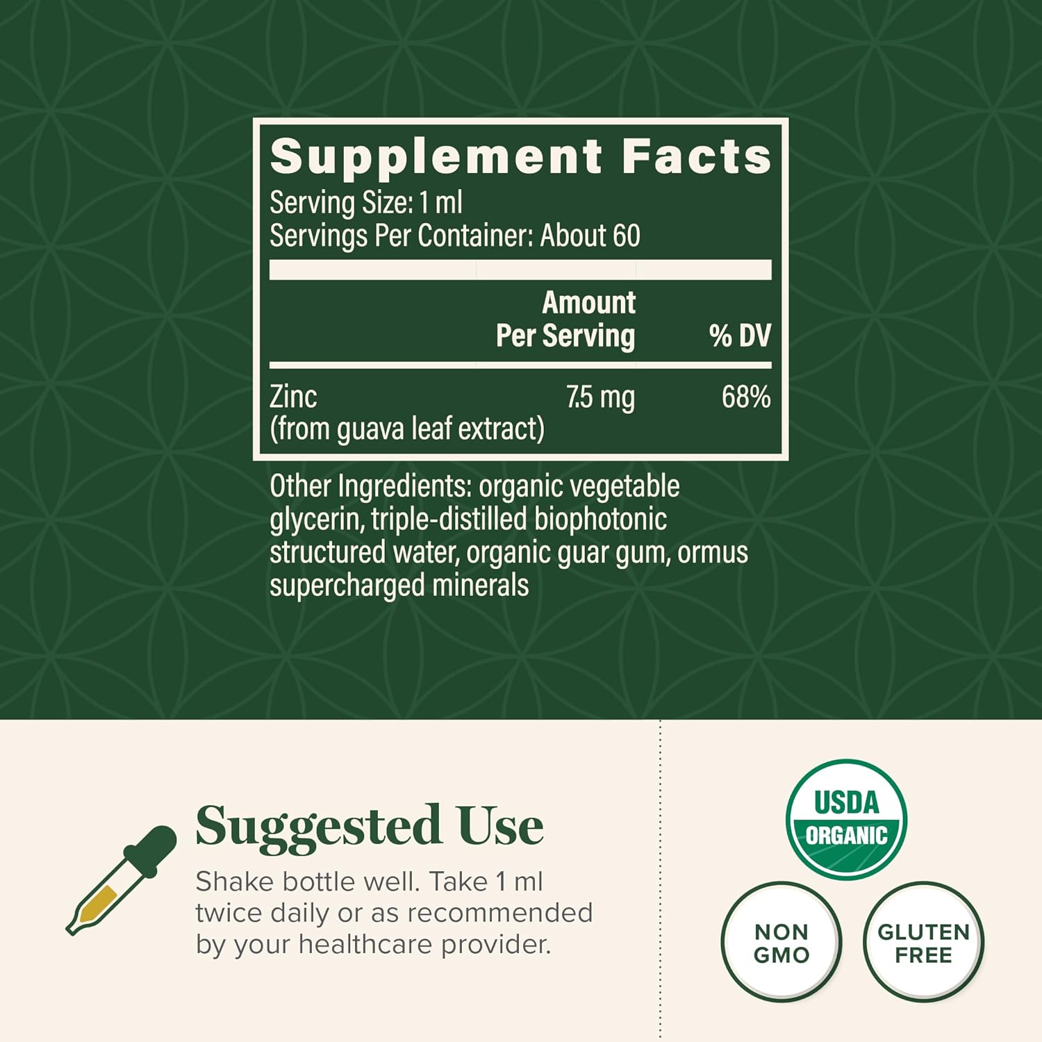 Global Healing USDA Organic Zinc Supplements Liquid - Pure Vitamin Drops for Immune System Boost, Hormone Balance, and Healthy Aging - Natural, Vegan-Friendly, Non-GMO, Organic Zinc Vitamins (2 Fl Oz) - Image 3