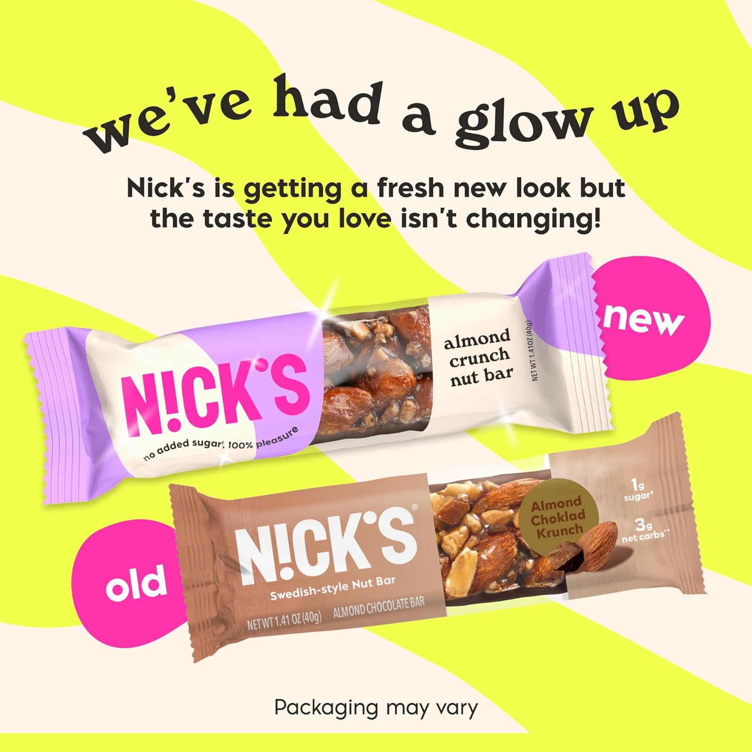 N!CK'S Almond Crunch Keto Nut Bar, No Added Sugar, 3g Net Carbs, 5g Protein, 180 Calories, Vegan Chocolate, Keto Candy, Gluten Free, Low Carb Snack, Bulk 30 Pack, (pack of 30) 40.0 grams - Image 3