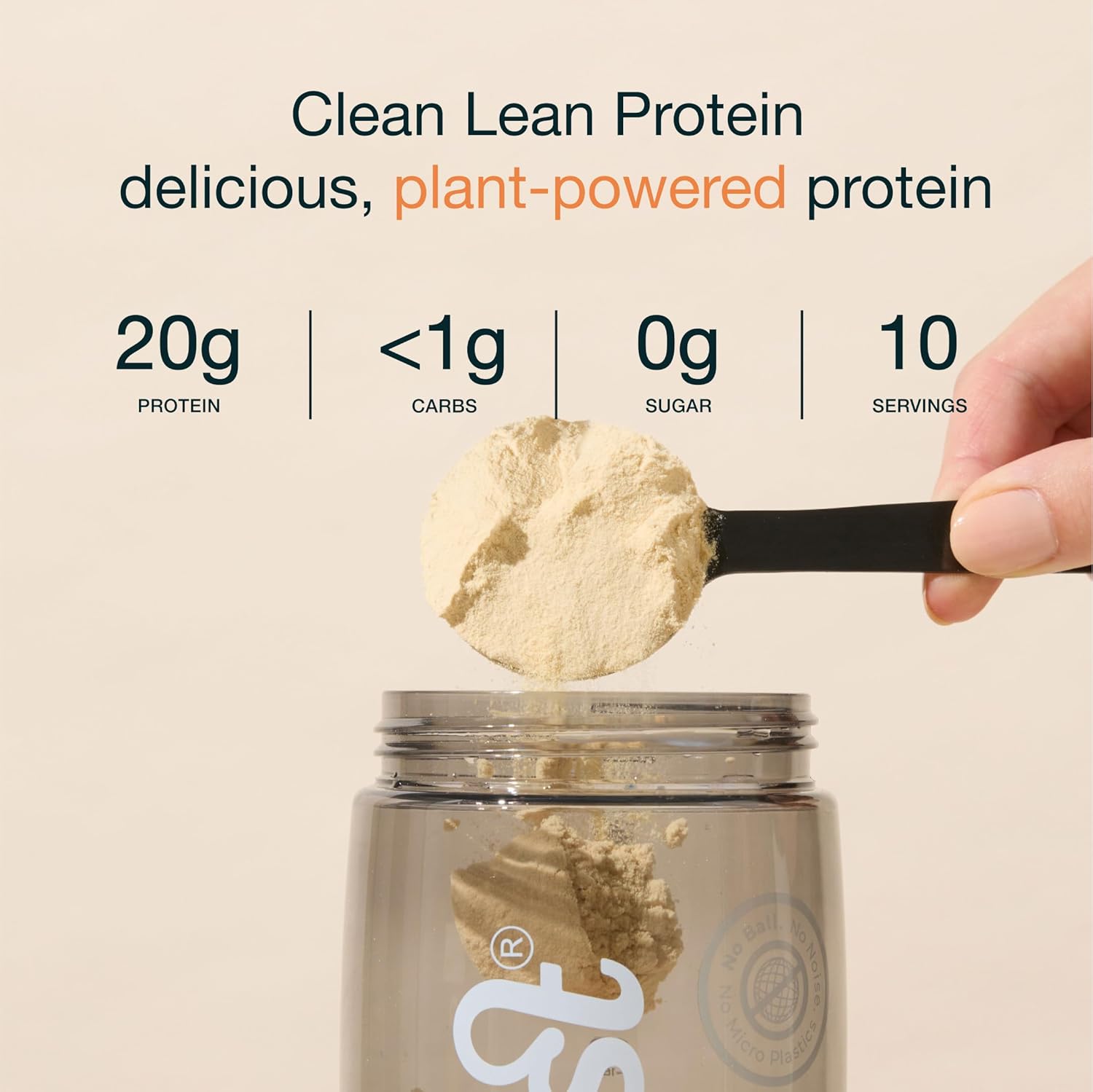 Nuzest - Pea Protein Powder - Clean Lean Protein, Premium Vegan Plant Based Protein Powder, Dairy Free, Gluten Free, GMO Free, Naturally Sweetened Protein Shake, Smooth Vanilla, 1 Serving, 0.9 oz - Image 2