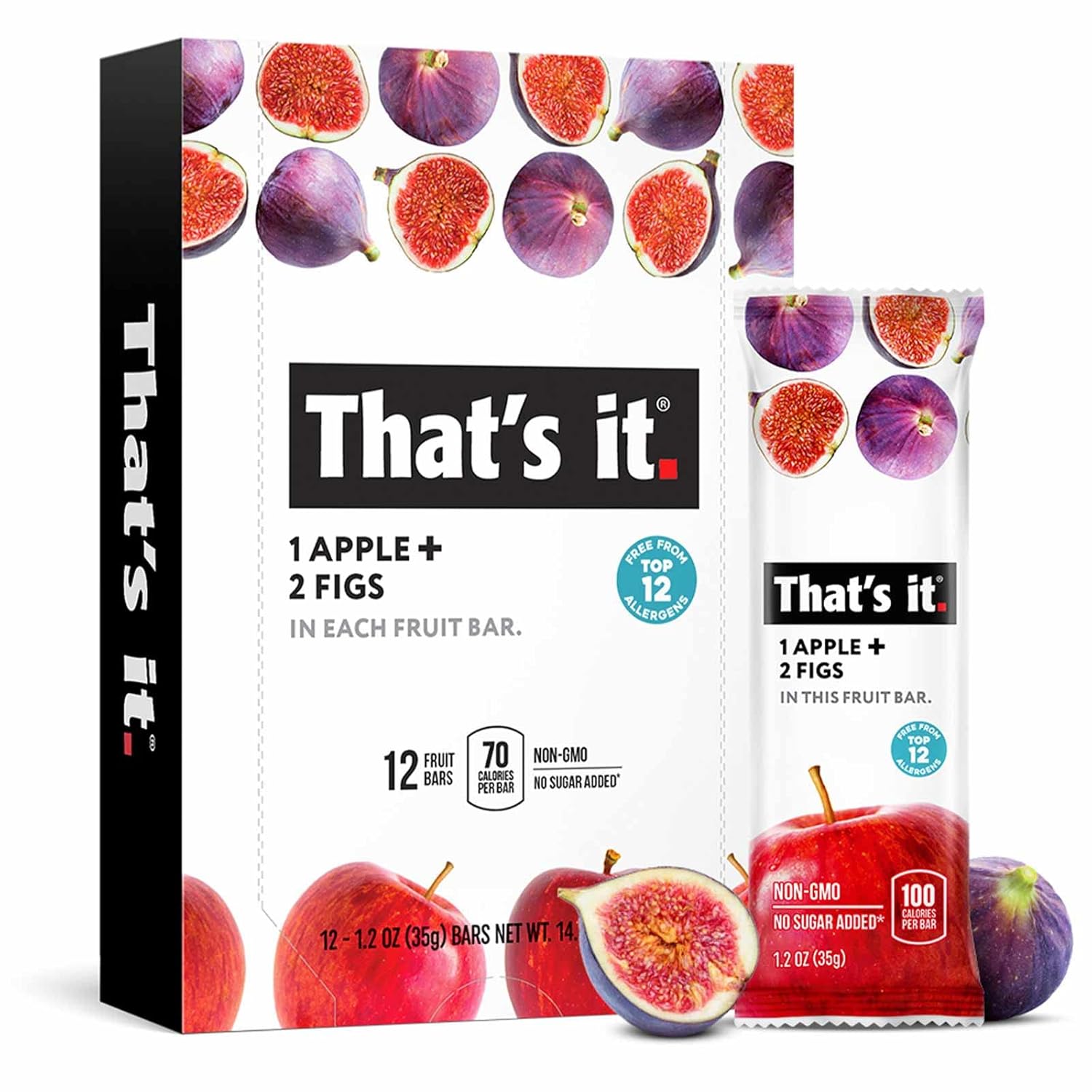 That’s it. Variety, 100% Natural Real Fruit Bar, High Fiber Vegan, Gluten Free Healthy Snack, Paleo for Children & Adults, Non GMO No Added Sugar (Blueberry, Strawberry, Fig) (36 Pack) - Image 7