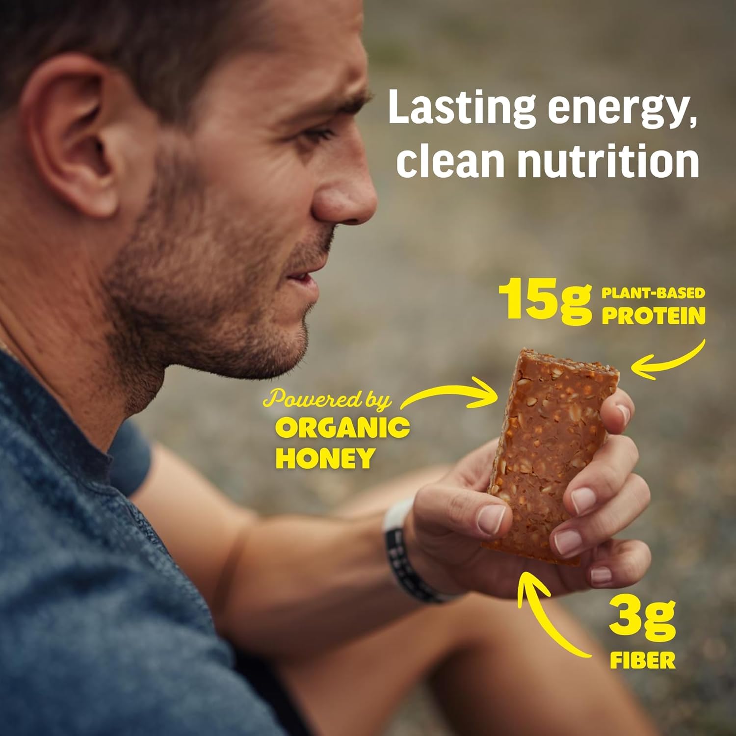 Kate’s Real Food Organic Protein Bars – (Peanut Butter Cup, 2.2 oz, Pack of 12) – Plant Based Protein Bars - Gluten Free, Soy Free, Non GMO, Whole Grains, and All Natural - Image 4