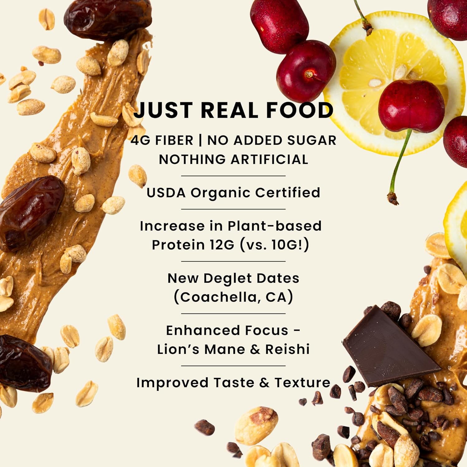 SEND Bars Organic Plant Based, Vegan, Healthy Protein Bars with Greens (Organic Variety Box, 8 Bars) – Only Real Food Ingredients, No Added Sugar, Gluten Free, Dairy Free, Non-GMO, Healthy Snacks - Image 6