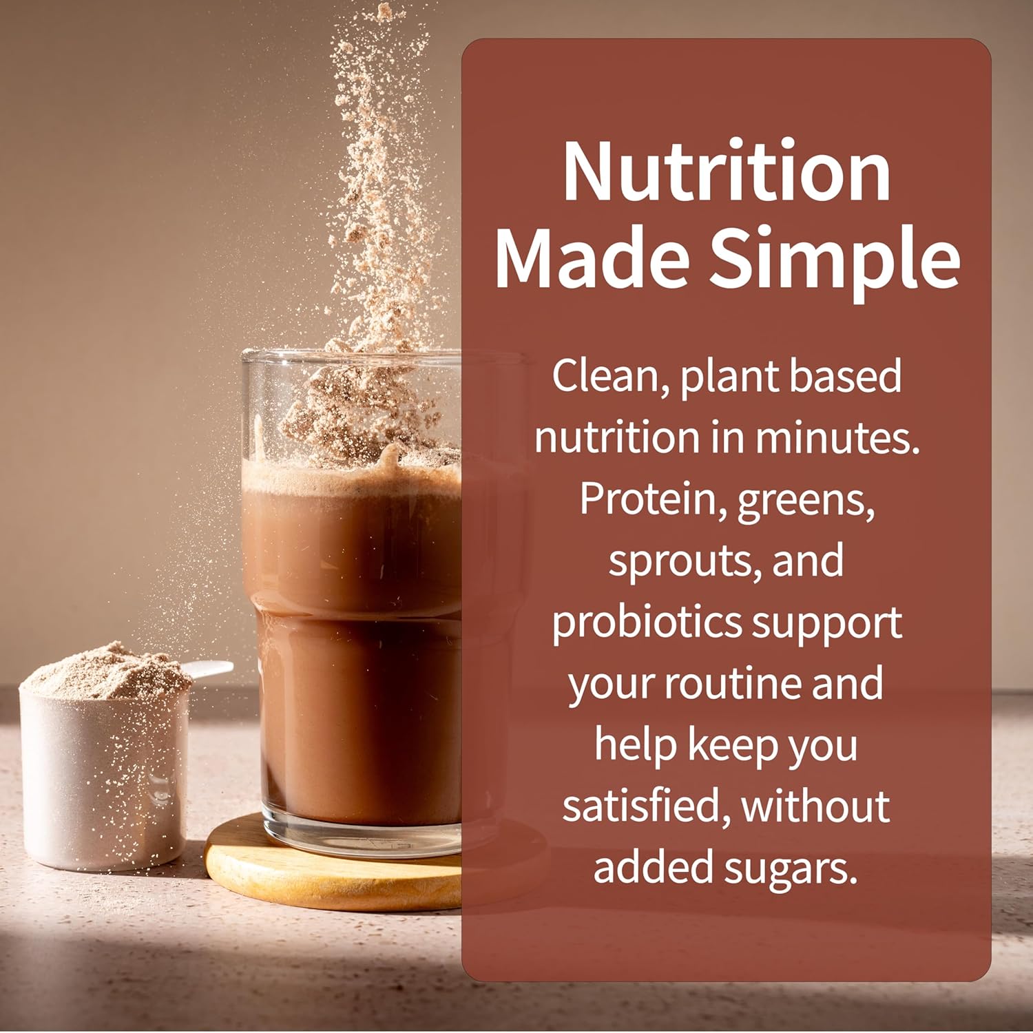 Garden of Life Meal Replacement Shakes, Vegan Protein Powder, Raw Organic Meal, Vanilla Chai Powder with Plant Based Pea Protein, Sprouts, Greens, Probiotics, Dairy Free 14 Servings - Image 4