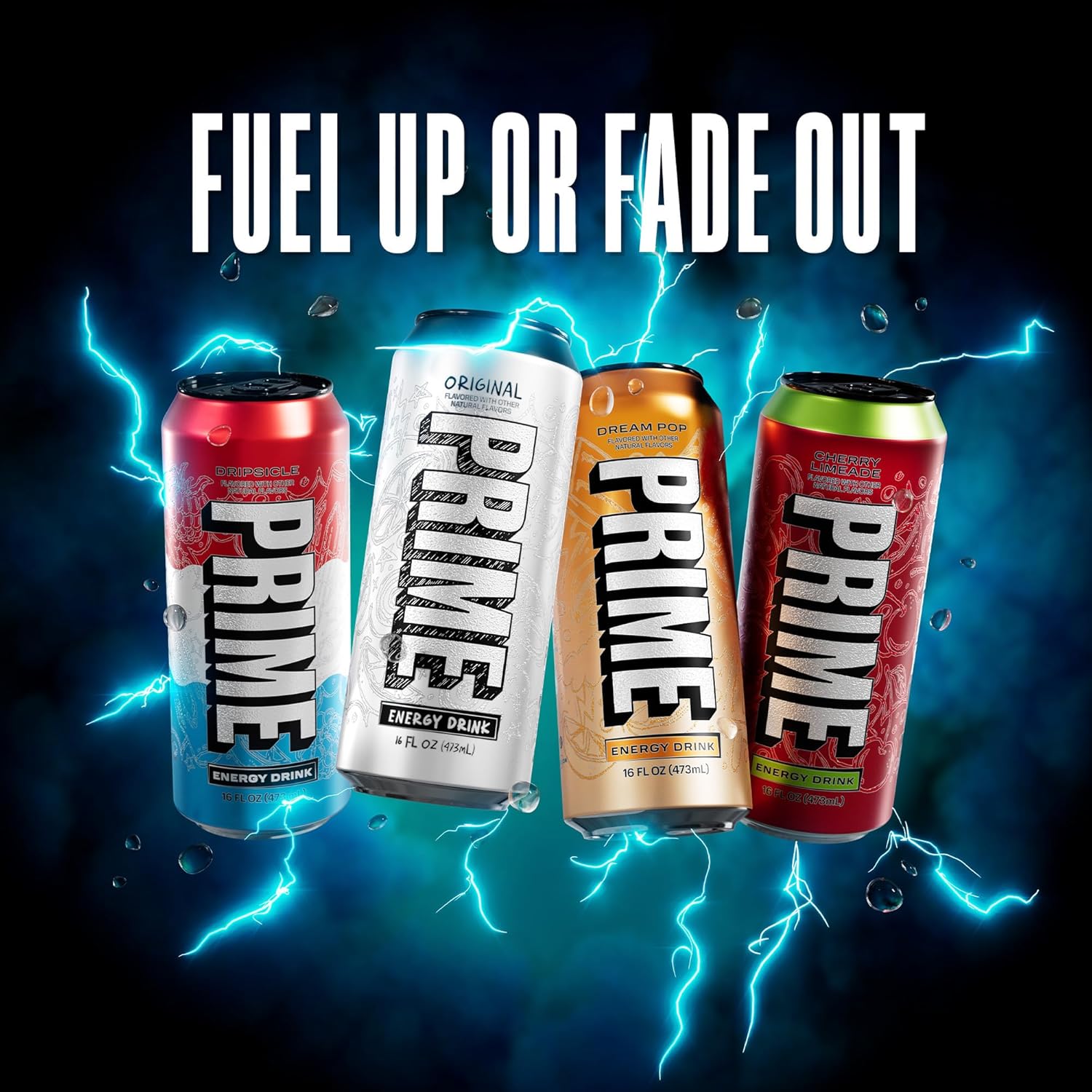 PRIME Energy ORIGINAL, Sugar Free Energy Drink, 200mg Caffeine and 355mg of Electrolytes for Hydration, Low Calorie, Vegan, Gluten Free, 16 Fluid Ounce, 12 Pack - Image 8