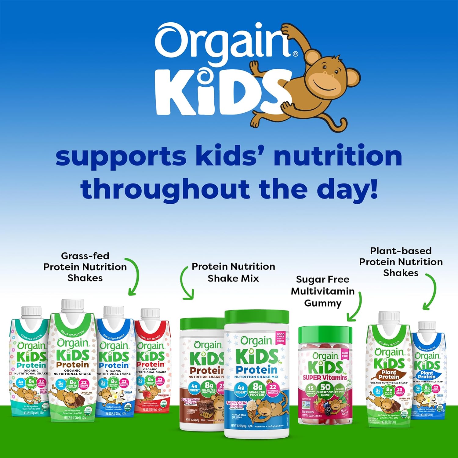 Orgain Organic Kids Nutritional Protein Shake, Chocolate, Healthy Kids Snacks, 8g Dairy Protein, 3g Fiber, 22 Vitamins & Minerals, No Soy Ingredients, Gluten Free, Non-GMO, 8.25 Fl Oz (Pack of 12) - Image 7