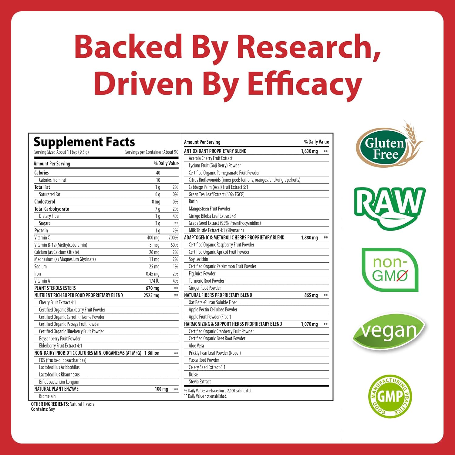 MacroLife Naturals Miracle Reds Superfood Powder 19 Blended Fruit & Berry Polyphenols Enzymes Probiotics & Antioxidants Supplement - Raw Non-GMO & Vegan Whole Food Vitamins - 30oz - 90 Servings - Image 9