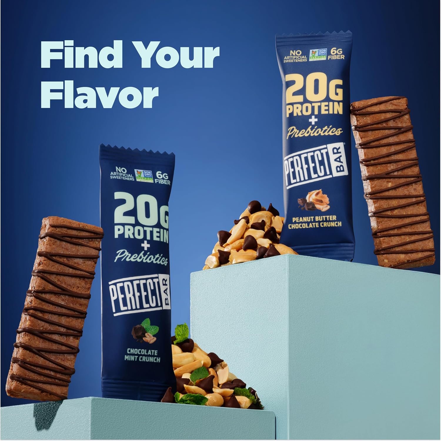 Perfect Bar Protein + Prebiotics Chocolate Peanut Butter Protein Bar, 20g Protein, Grass-Fed Whey, 6g Fiber With 3g Prebiotics, Gluten-Free, Non-GMO, 2.4 Ounce Bar, 7 Count - Image 10