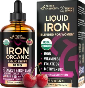 Liquid Iron Supplement for Women 18...