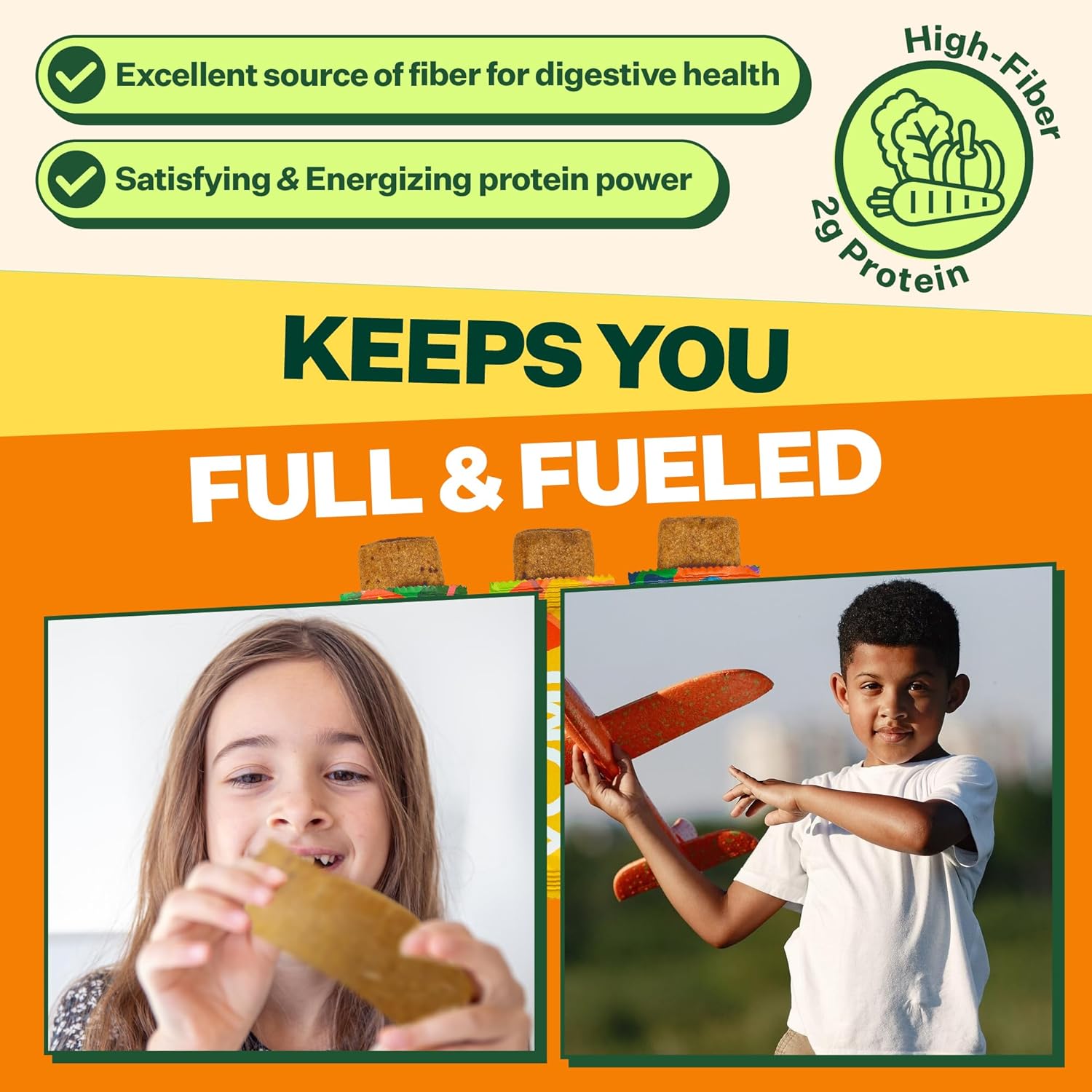 YUMI Organic Breakfast Superbar, Gluten-Free, No Added Sugar, 7+ Vegetables, Soft-Baked Crust, Healthy Snack Bars for Kids, School Safe, Healthy Alternative to Granola Bars or Cereal Bars, Mango (30ct) - Image 7