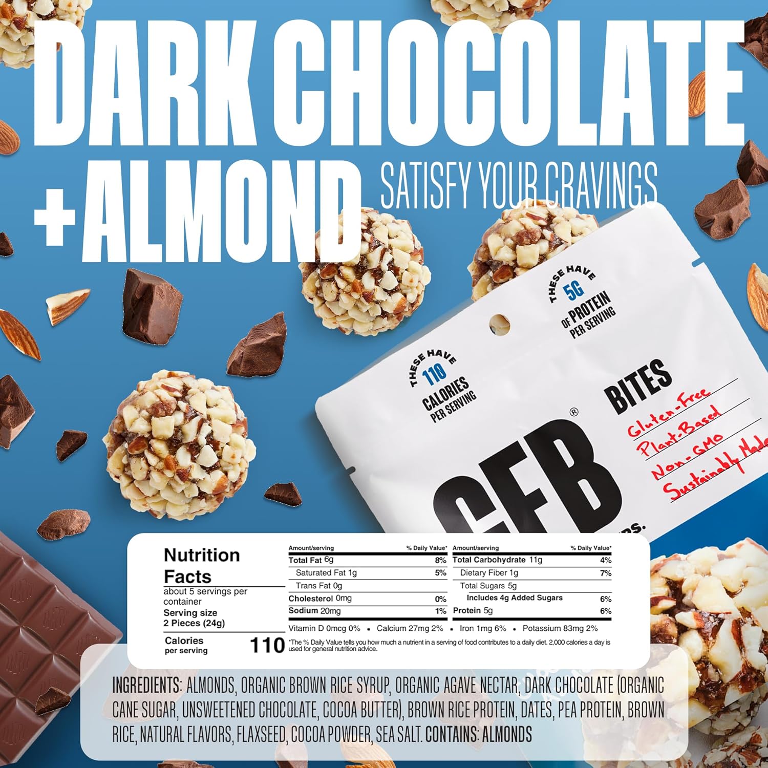 The GFB Variety Pack Protein Bites - Gluten Free, Plant Based, Non GMO, Sustainably Made – Ridiculously Tasty, Healthy, Vegan, Protein Energy Balls, 4 oz (6 Count) - Image 7