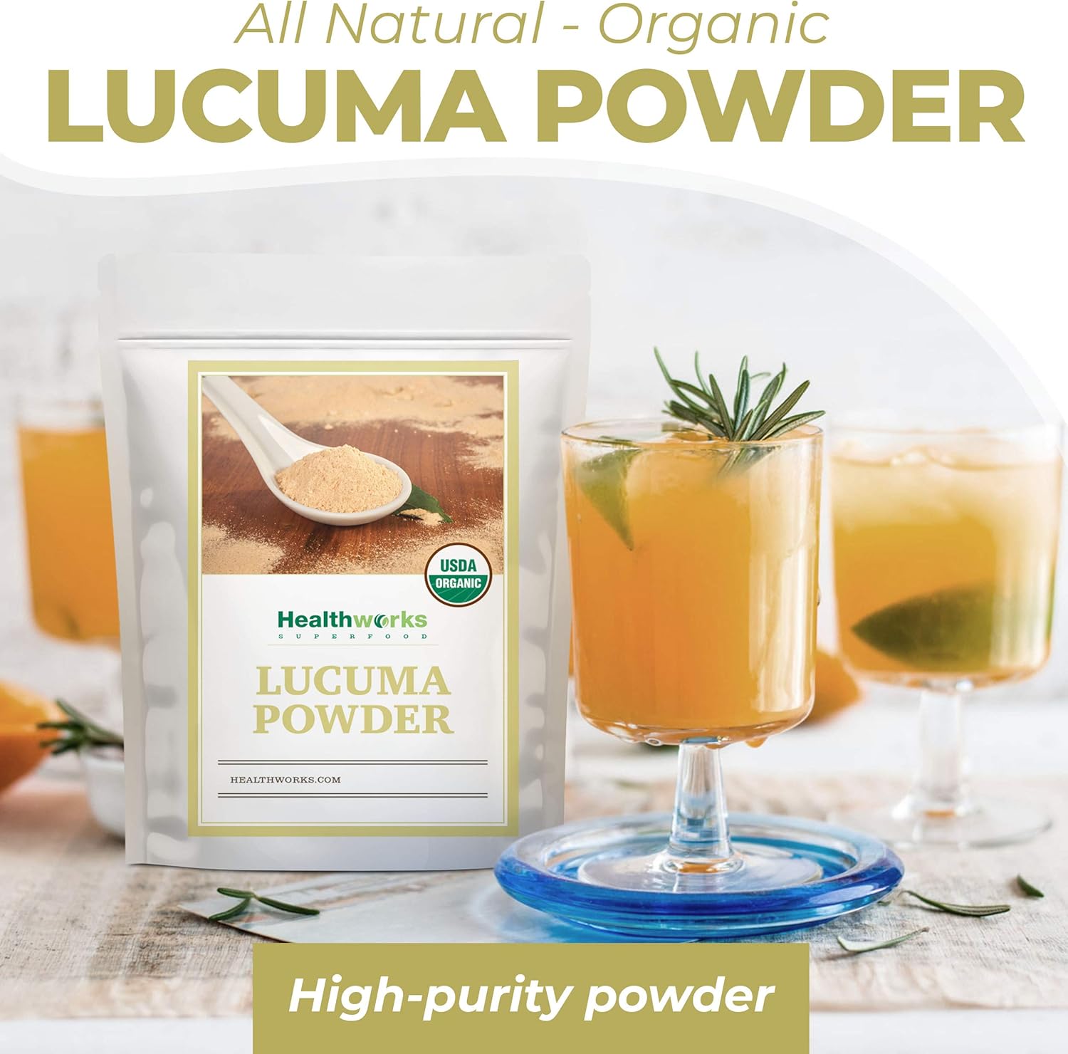 Healthworks Superfoods Lucuma Powder Organic - 16 Oz / 1 Lb - Raw, All-Natural & Certified Organic - Keto, Vegan & Non-GMO - Peruvian Origin - Antioxidant Superfood - Image 3