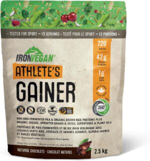 IRONVEGAN Gainer Chocolate Protein ...