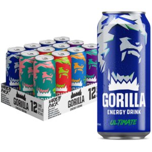 Gorilla Energy Drink, Variety Pack,...
