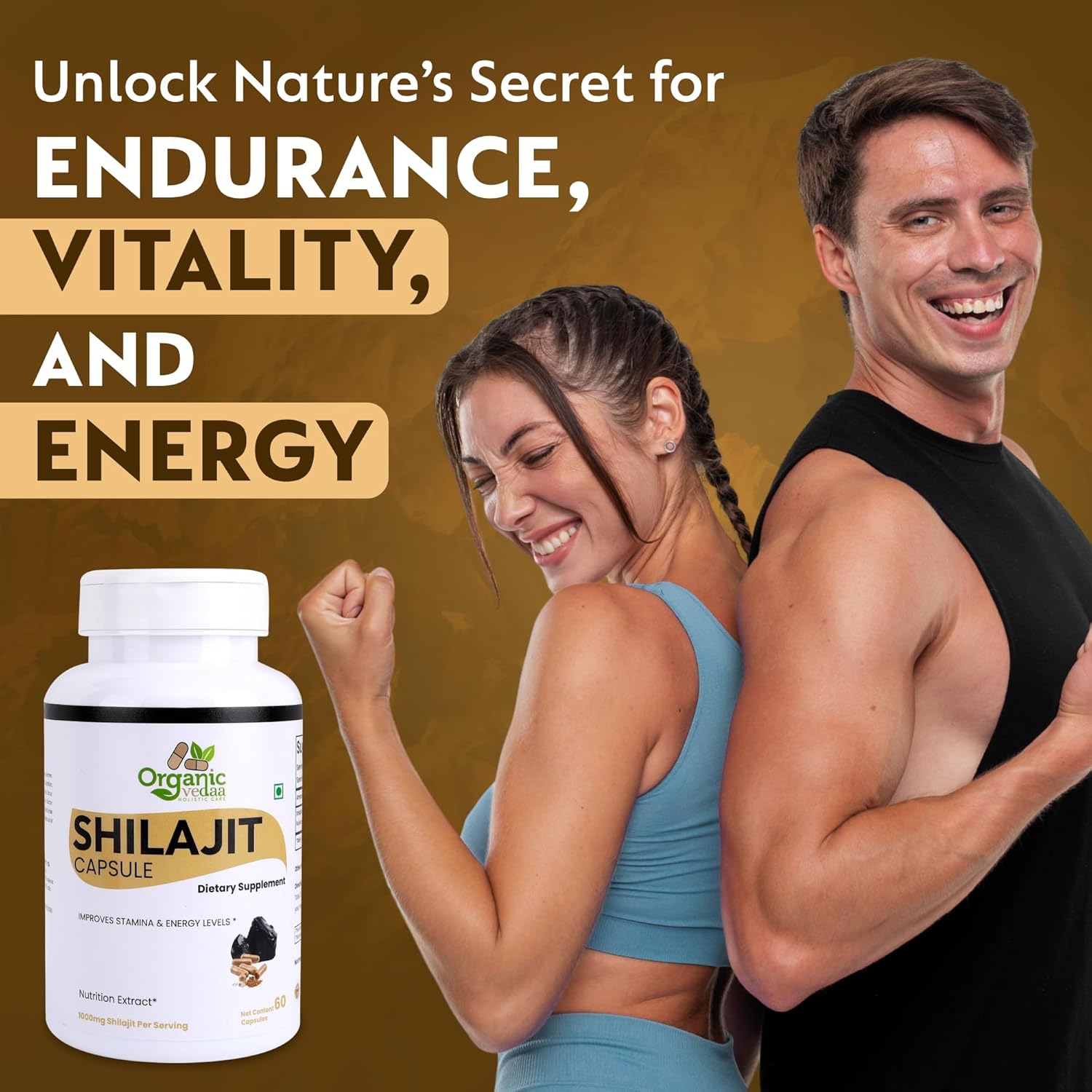 Natural Fiber Supplement for Digestive Health & Regularity | Plant-Based, Non-GMO, Gluten-Free (Shilajit 60 Capsules) - Image 9