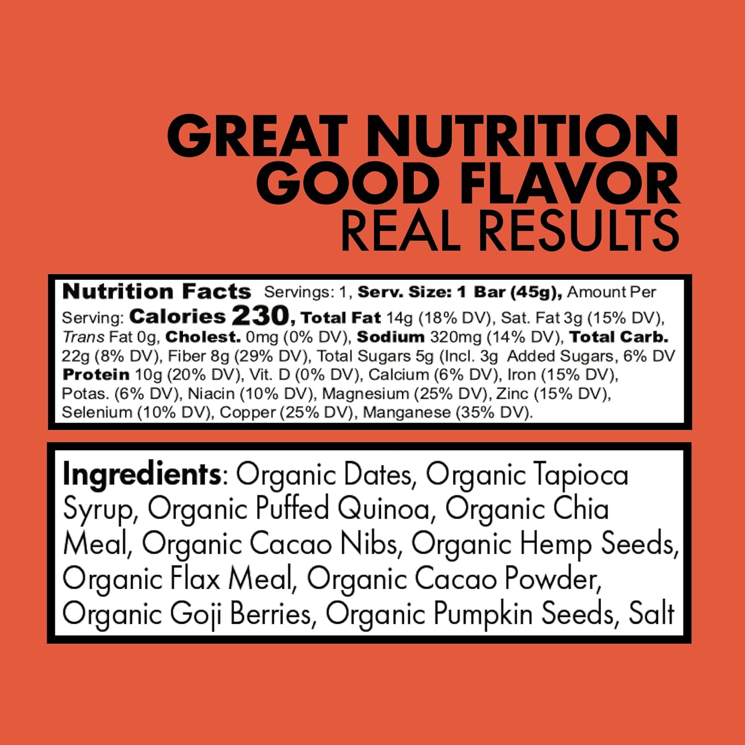 JOULEBODY Cacao Goji Superfood Bars - Best Meal Replacement Bars Protein, Plant Based, Gluten Free, Organic Good Mood Bars, No Refined Sugar, Perfect for Sports Nutrition - 10 Count - Image 4