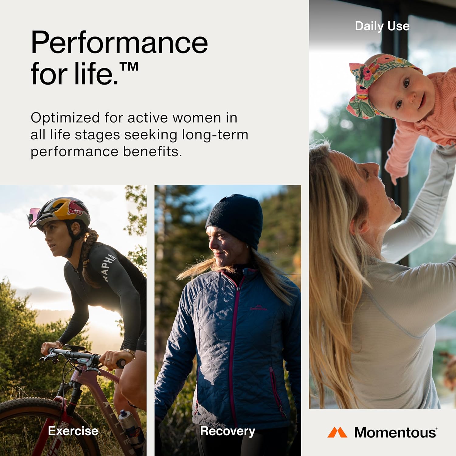 Momentous The Women's Three Bundle - Iron+, Calcium, & Vitamin D3 (2,000 IU) - 3 Critical Nutrients for All Women in 1 Daily Supplement System - NSF Certified for Sport - Gluten-Free - 60 Servings - Image 4